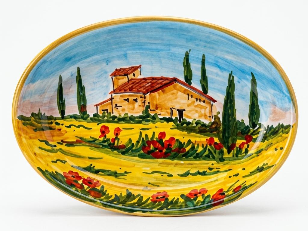 Portasapone ovale paesaggio toscano Portasapone ovale paesaggio toscano
