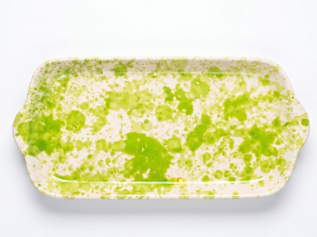 Vassoio rettangolare con ali SCHIZZATO VERDE Vassoio rettangolare con ali SCHIZZATO VERDE